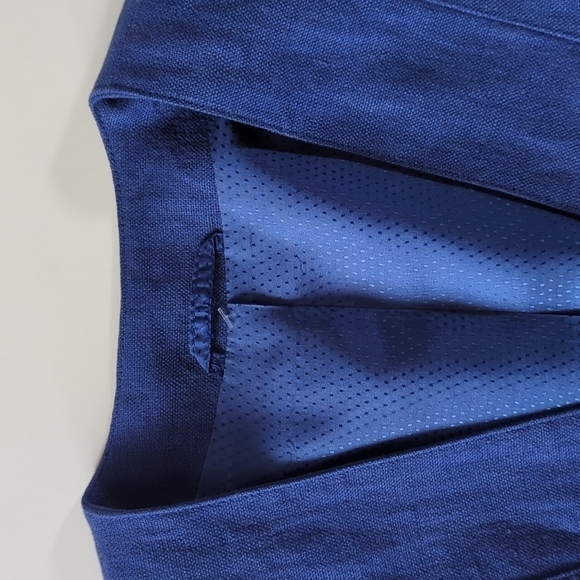 Vtg. 80s Geiger chic blue linen blazer jacket classic Tyrolean style blazer sz S - Picture 5 of 13